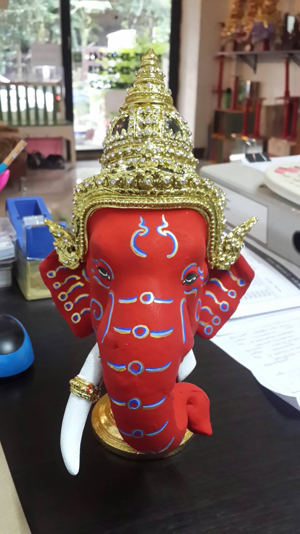 พระพิฆเนศ (สีแดง) จัมโบ้ พรีเมี่ยม