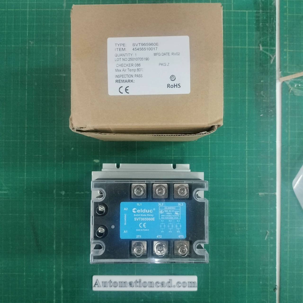 โซลิดสเตต พร้อมฮีทซิงค์ CELDUC SVT965960E Heat shrink อลูมิเนียมระบายความร้อน