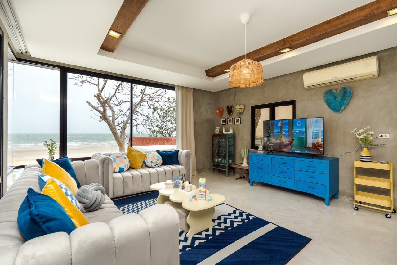 HR15075 บ้านพักติดหาดปราณบุรี The Banana Beach Villa Pranburi