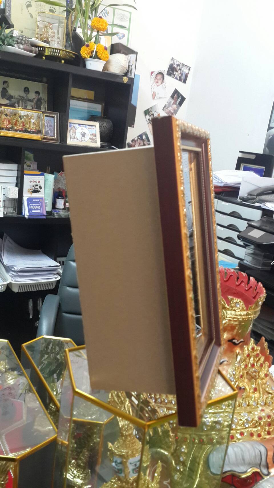 หัวโขนจิ๋ว พร้อมกรอบไม้ลายไทย