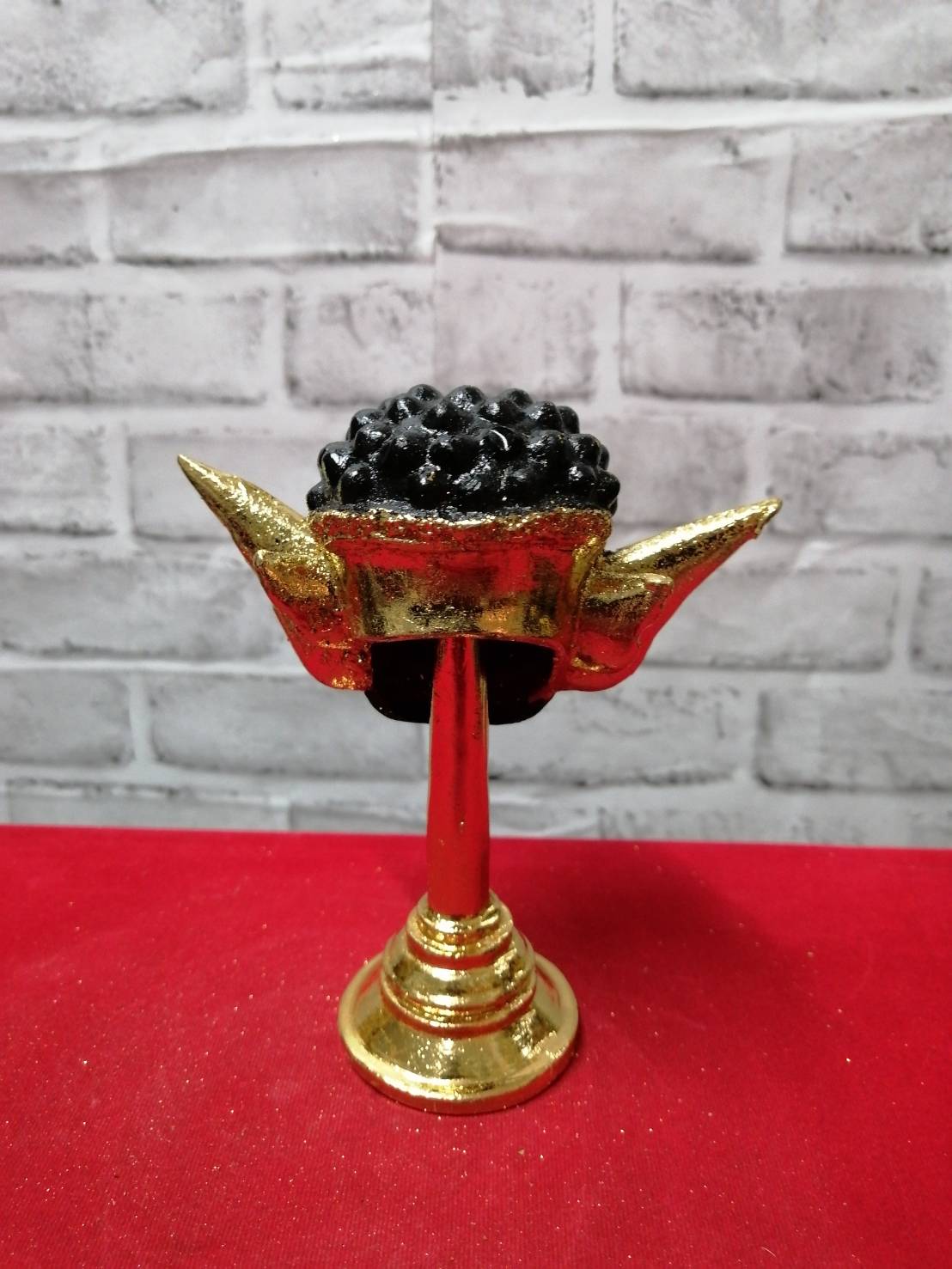 พระพิราพ ขนาดกลาง4นิ้ว พร้อมฐานทอง (เรซิ่น)