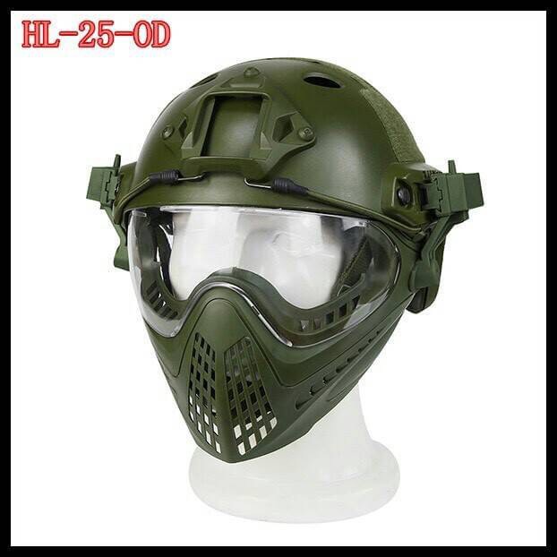 New.หน้ากากพร้อมหมวกHL-25 ดำ ทราย เขียว เทา งูดำ มัลติแคม acu ราคาพิเศษ