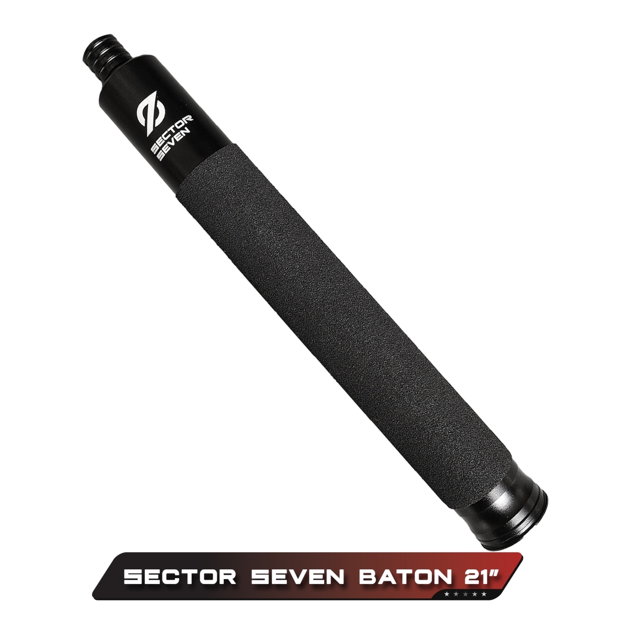 Sector Seven Baton 21" กระบองผลิตจากเหล็กชุบแข็ง ไม่คดงอง่าย ระบบกดตูด ใช้งานสะดวก เก็บง่าย ใช้งานรวดเร็ว ด้วยเพียงมือเดียว ด้ามจับฟองน้ำ Dia ขนาด 28.5 มม. ความยาวหลังยืด 21 นิ้ว ความยาวหดเก็บ 9 นิ้ว ตัวซองใส่ดิ้ว หมุนได้ 360 องศา ระบบล็อค teklok ยึด