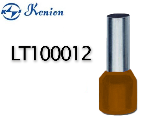 ข้อต่อย้ำปลายสาย แบบเดี่ยวหุ้ม สีน้ำตาล LT100012 KENION ใช้กับสายไฟ 10 sq.mm