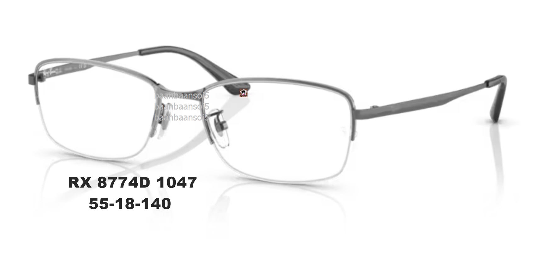 Rayban RX 8774D โปรโมชั่น กรอบแว่นตาพร้อมเลนส์ HOYA ราคา 4,700 บาท