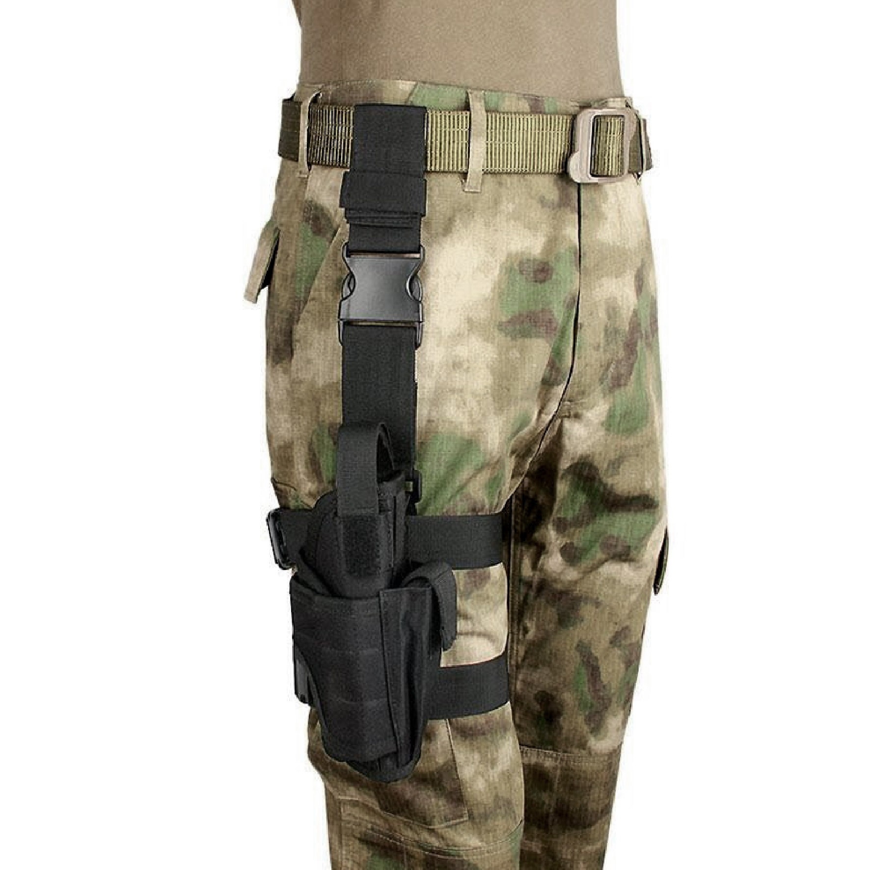 New. ซองปืนผ้ารัดขา - ผลิตจากผ้า 600D - สามารถใส่กับปืนสั้นได้ทุกรุ่น - ภายในมีตีนตุ๊กแก ปรับล๊อคกระชับได้ - ด้านข้างมีช่องใส่แม็กกาซีนปืนสั้น 1 ช่อง - มีระบบล๊อค 3 จุด ( เข็มขัด 1 , ต้นขา 2 ) - ใส่กระชับ เคลื่อนไหวคล่องตัว มี 3 สี - ดำ - เขียว - ทราย