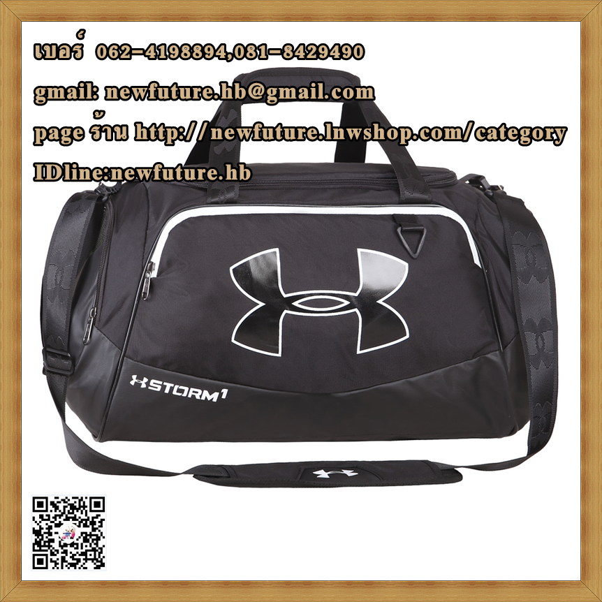 (สินค้าหมดแล้วค่ะ)B-0031กระเป๋าunder armour Sports bag Gym Bags สีดำ กระเป๋าฟิตเนส กีฬา เดินป่า