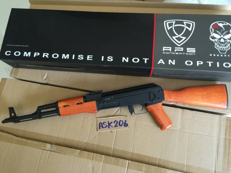 New.ปืนไฟฟ้า AK ASK 206 สีดำ ไม้แท้ ท้ายเต็ม ราคาพิเศษ