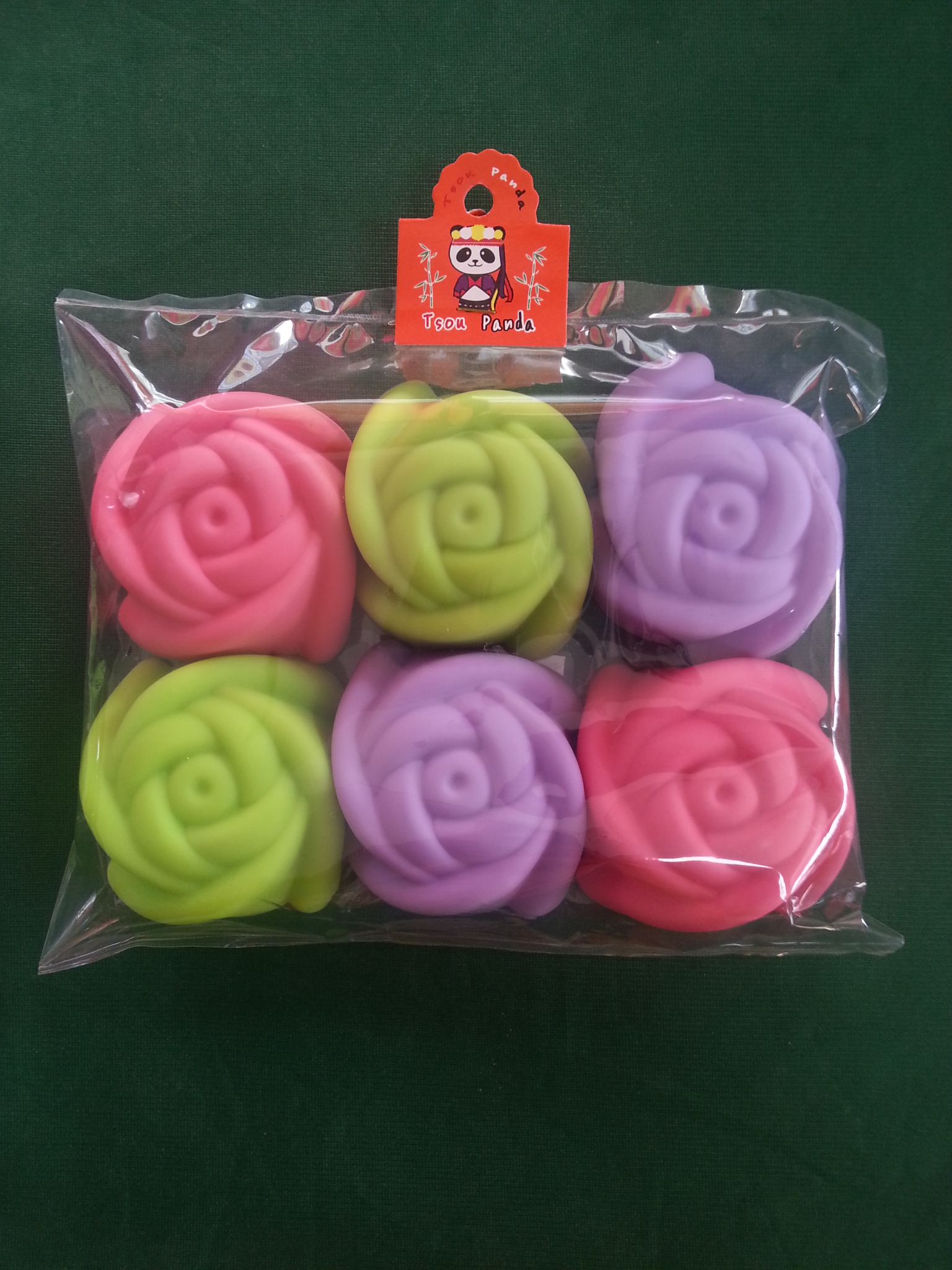 พิมพ์กุลาบ 6ซม.12ชิ้น (คละสี)