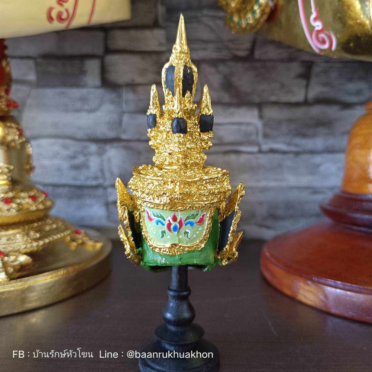 ครุฑ ขนาดจิ๋ว เรซิ่น พร้อมฐานสีดำ (ตั้งหน้ารถ)