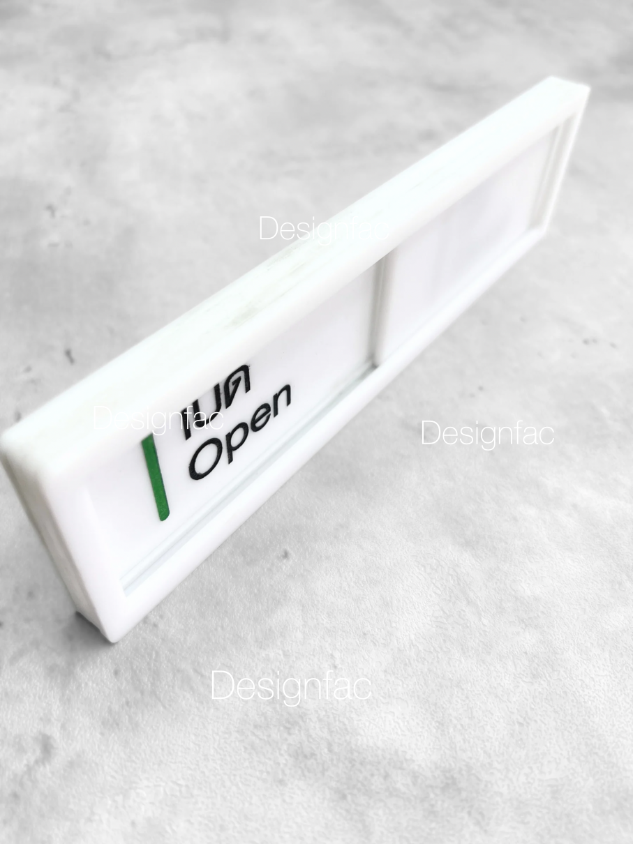 ป้ายเปิดปิดร้าน OPEN CLOSED ป้ายเลื่อน ป้ายร้าน ป้ายอะคริลิค สไตล์โมเดิร์น มินิมอล