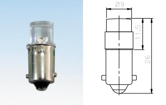 ปุ่มกดมีแลมป์ LED สีแดง Push Button Switch 1NO+1NC รู 22 mm ไฟ 110VAC