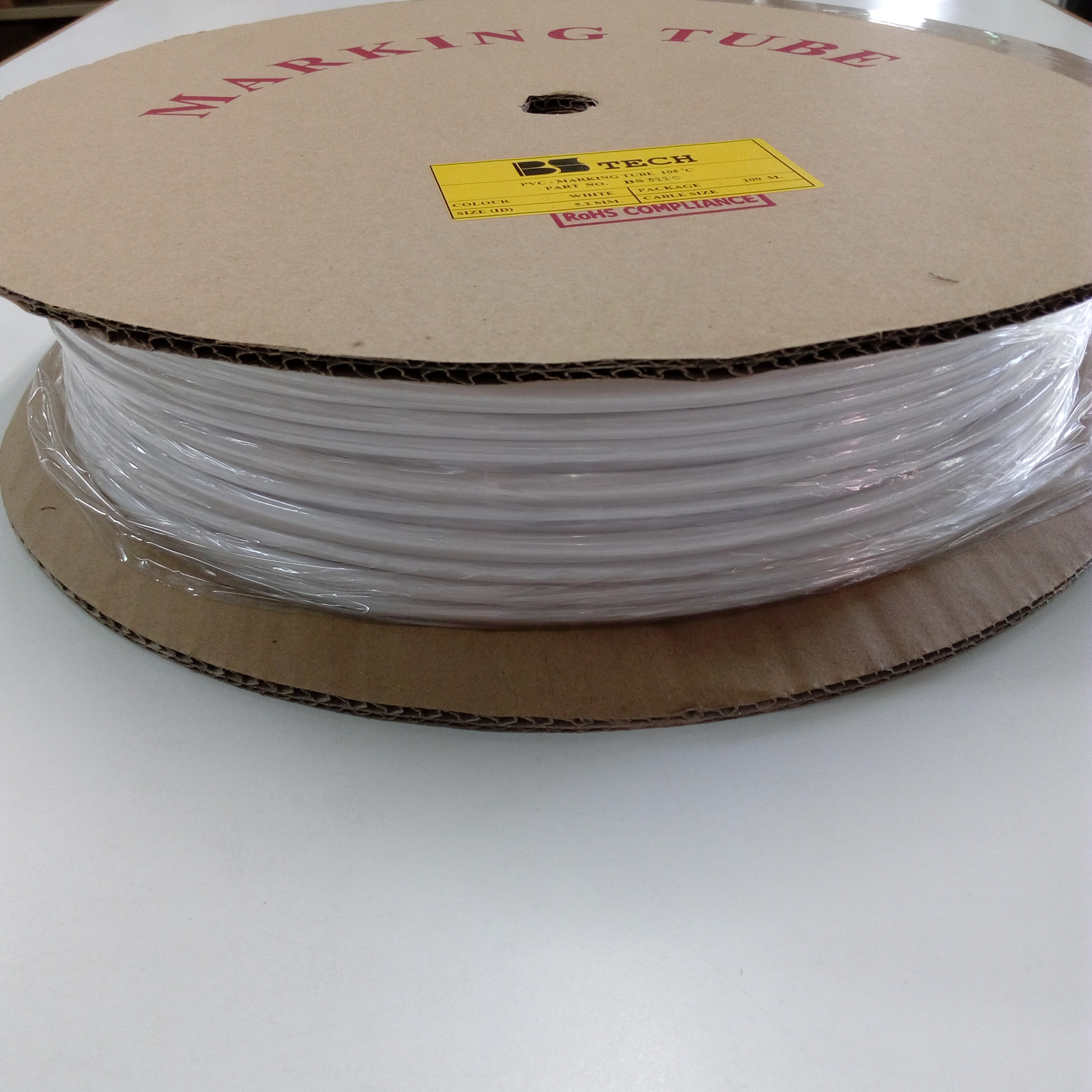 ท่อปลอกสายไฟ BS-TECH ขนาด 5.2 mm. ยาว 200m PVC TUBE