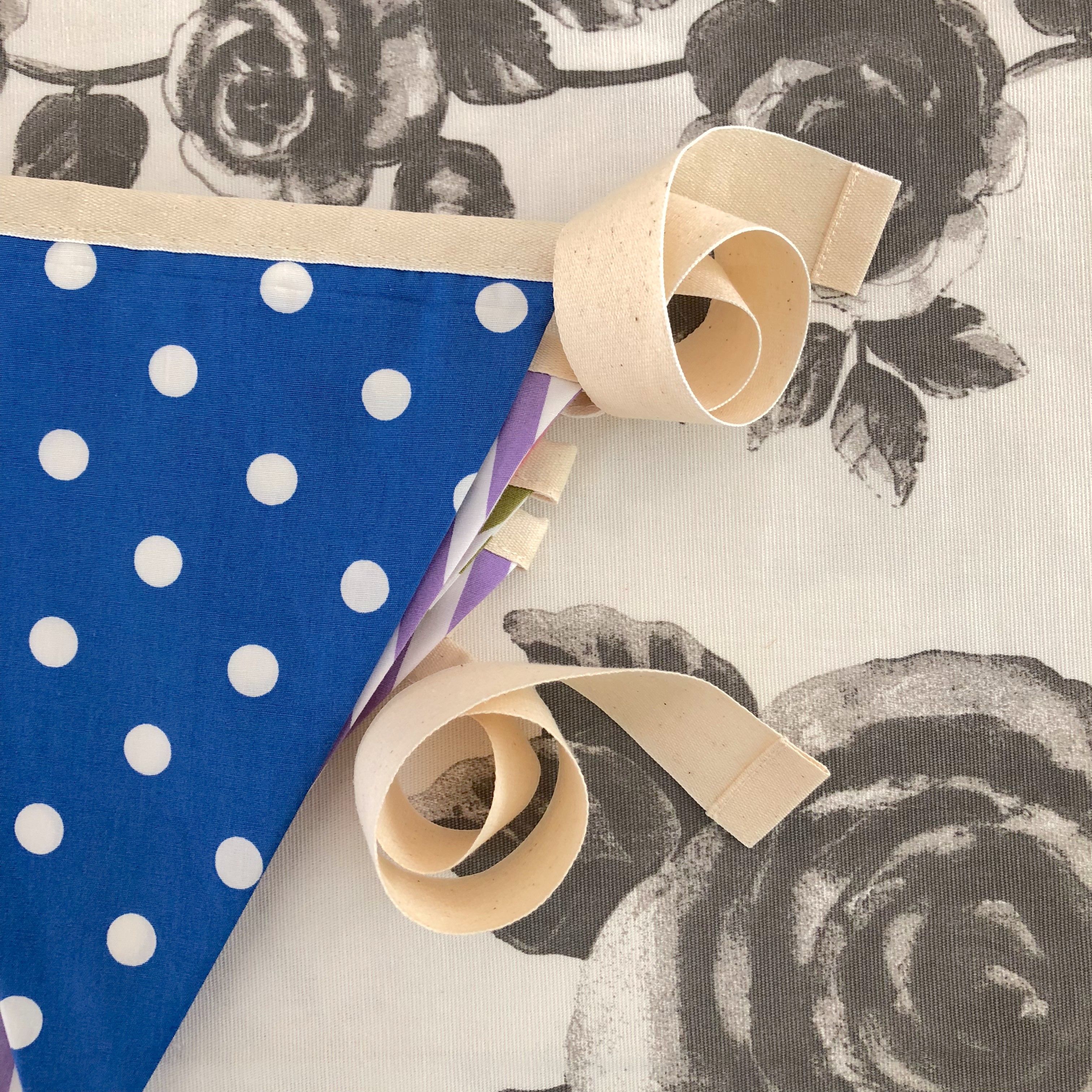 ธงผ้าสีพาสเทล ผ้าคอตตอนชนิด100%