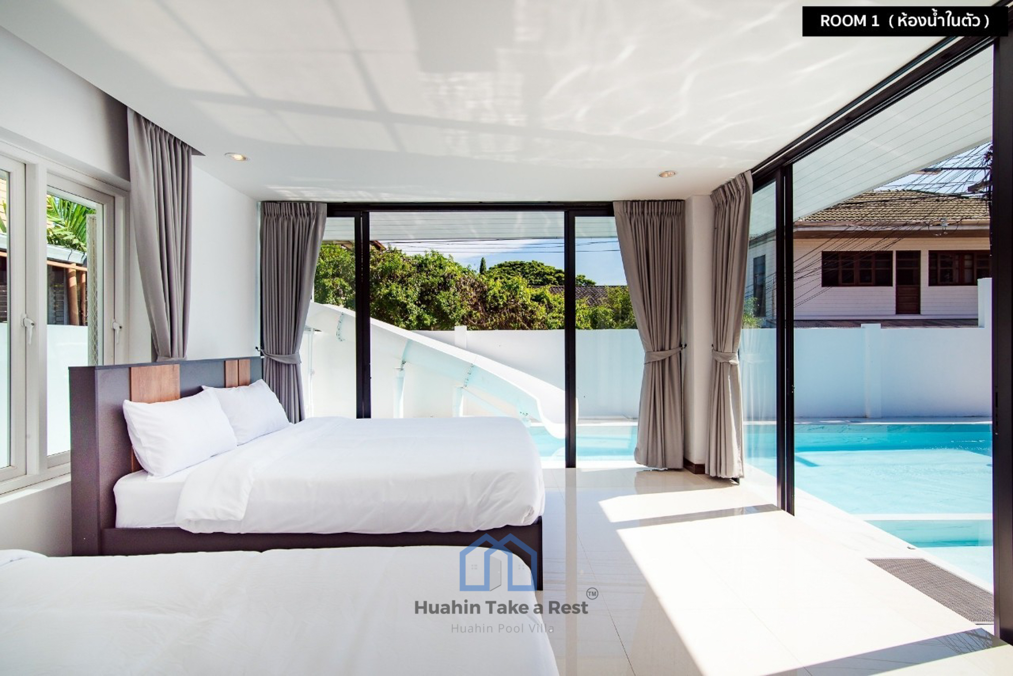 HR15036 บ้านพักหัวหิน บ้านวี วิลล่า เนียร์บีช