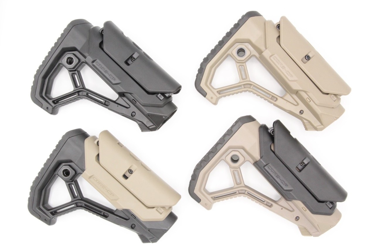 พานท้าย ยี่ห้อFAB รุ่นGL-Core มี4สีให้เลือก #สีดำ #สีทราย #พานท้ายสีดำรองแก้มสีทราย #พานท้ายสีทรายรองแก้มสีดำ