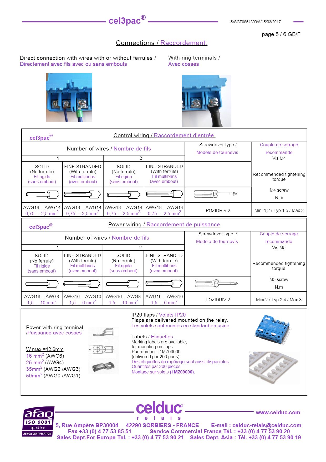 โซลิดสเตต 50A 24-600VAC input 10-30VDC SOLID STATE RELAY CELDUC รุ่น SGT965360E