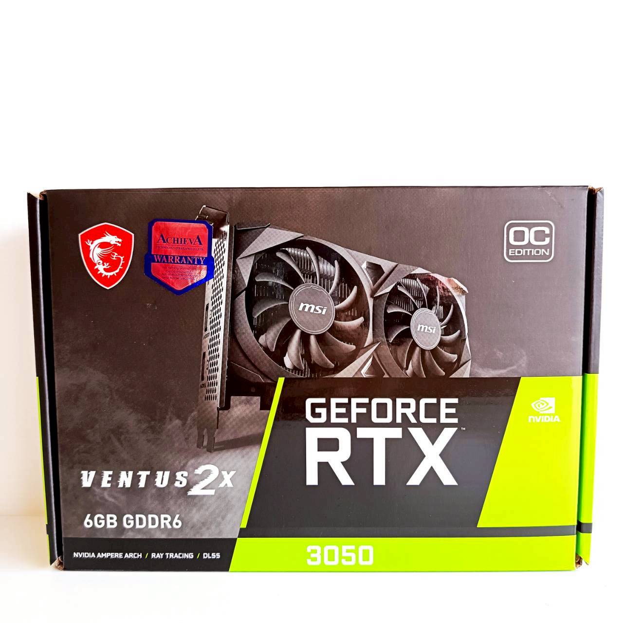 RTX 3050 MSI GDDR6 6GB 96bit ประกัน Achieva 01/05/2028