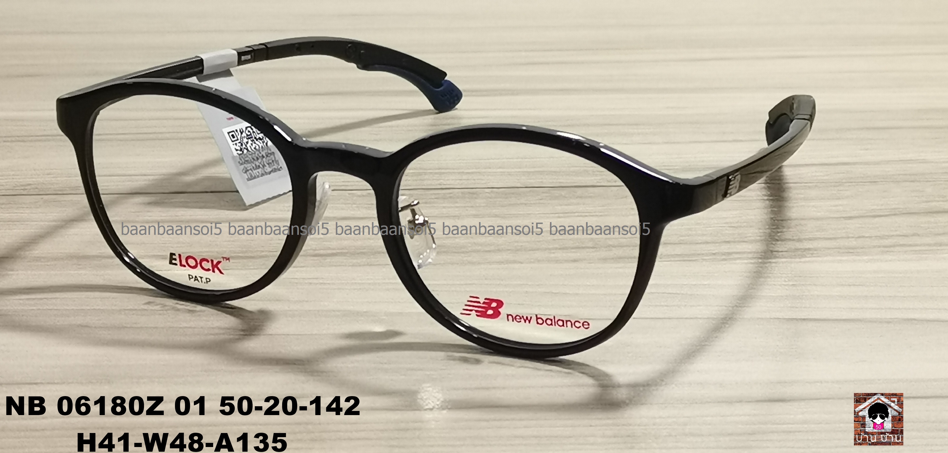 NEW BALANCE NB 06180Z 01 โปรโมชั่น กรอบแว่นตาพร้อมเลนส์ HOYA ราคา 3,900 บาท