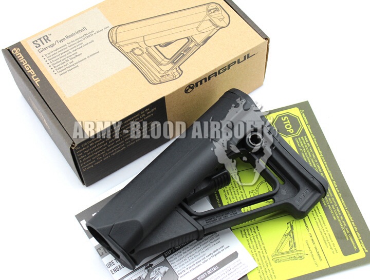 New.MAGPUL STR Carbine Stock for M4/M16 Airsoft Rifle (BK) ราคาพิเศษ