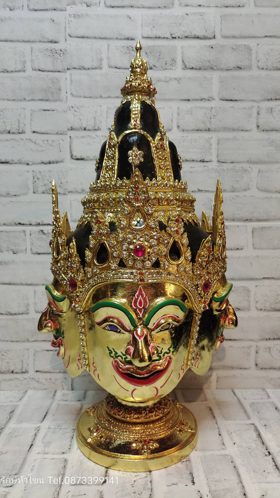 พระพรหม 4 หน้า ขนาดครอบ (หน้าทอง)