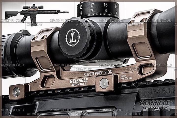 New.Geissele Super Precision Big Bertha Scope Mounts -Manufacturer: Made in China - Built Material: Aluminum -Major Color: Black / Tan -Inner Diameter: 30mm (25mm) ราคาพิเศษ