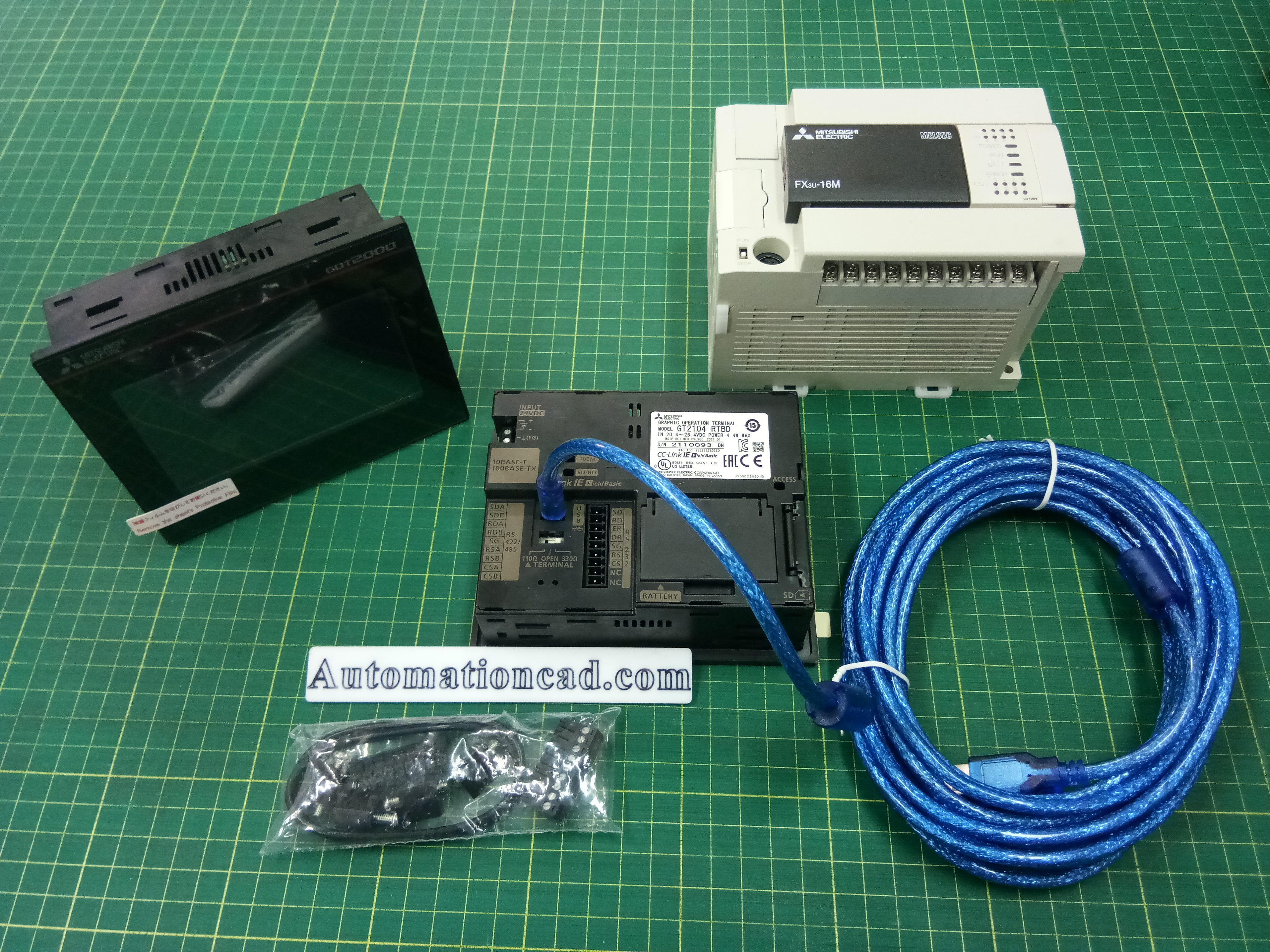 จอ MITSUBISHI รุ่น GT2104-RTBD หน้าจอ 4.3 นิ้ว เชื่อมต่อ PLC FX Series