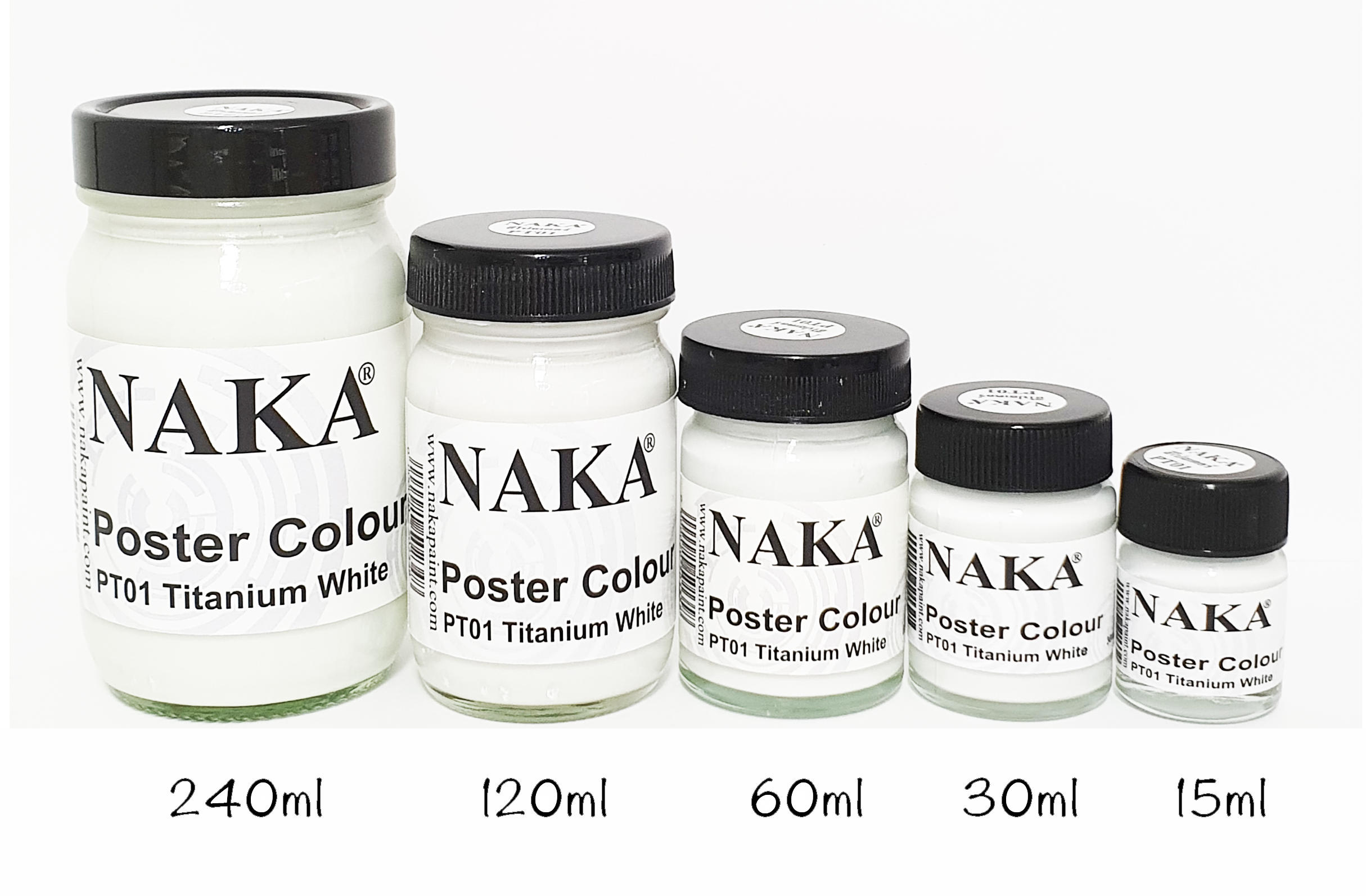 PT01 สีโปสเตอร์ Titanium White 120ml