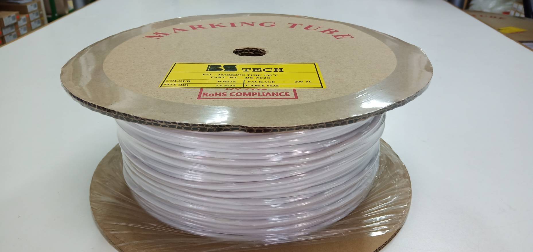 ท่อปลอกสายไฟ BS-TECH ขนาด 3.0 mm. ยาว 200m PVC TUBE