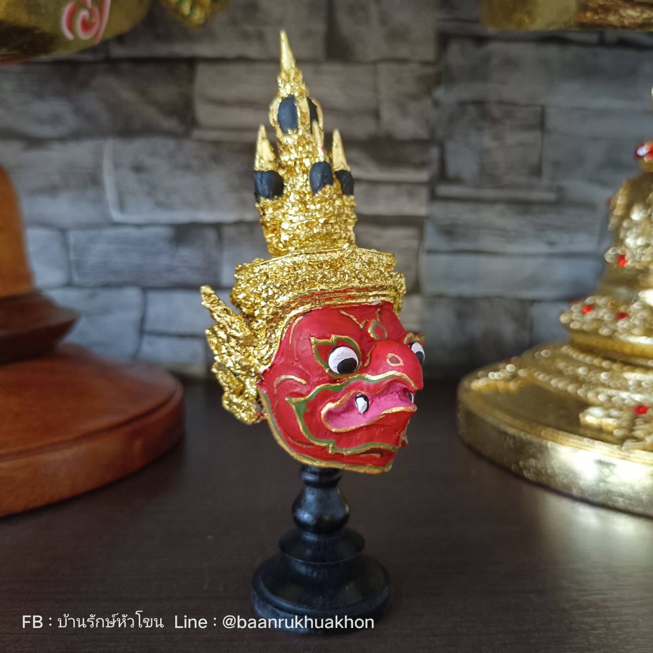 ครุฑ ขนาดจิ๋ว เรซิ่น พร้อมฐานสีดำ (ตั้งหน้ารถ)