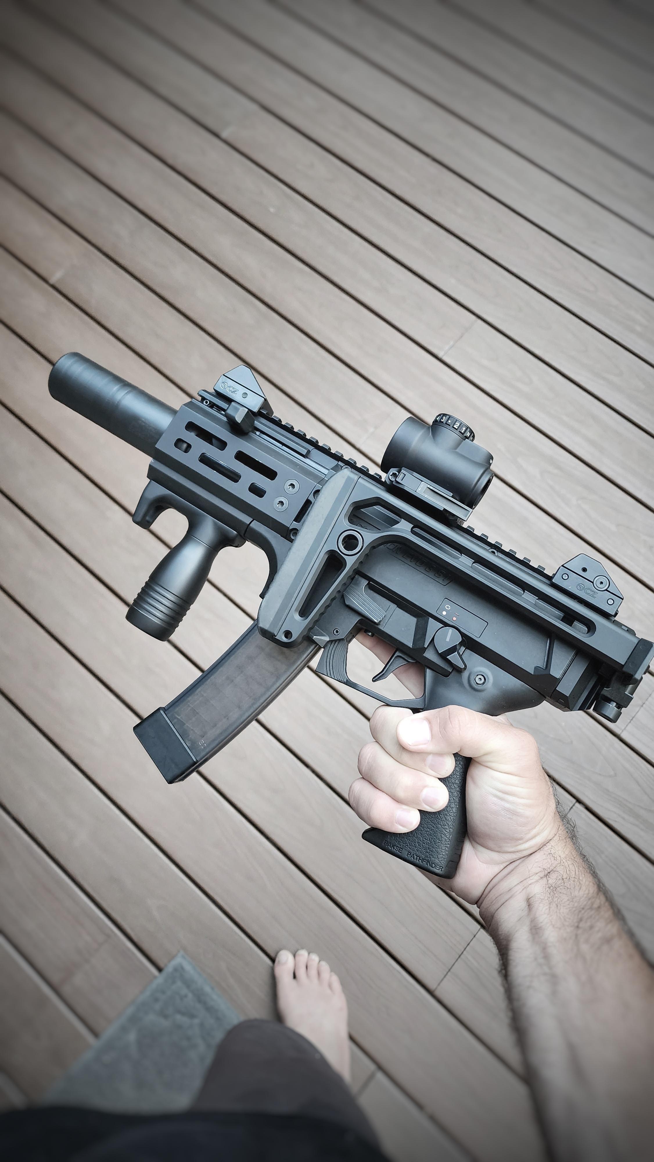 New.พานท้ายปืนแบบพับได้ รุ่น Minimalist Folding Stock สีดำ