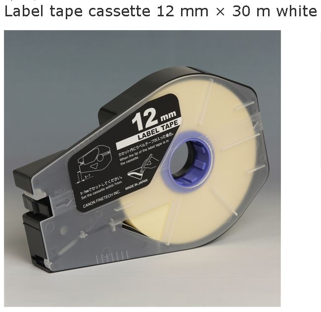 สติ๊กเกอร์ Label 12mm. White เครื่องพิมพ์ CANON รุ่น MK1500 MK2600 MK1100 3476A025