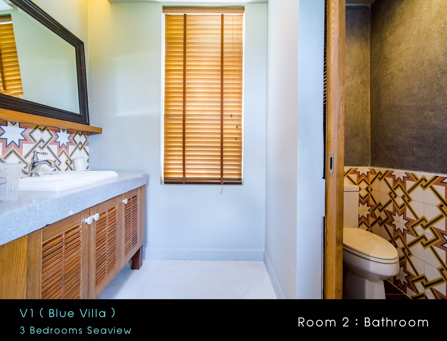 HR15019 บ้านพักหัวหิน บ้านทัศคานี บีช วิลล่า 1 ( Blue 3Bed Sea View )