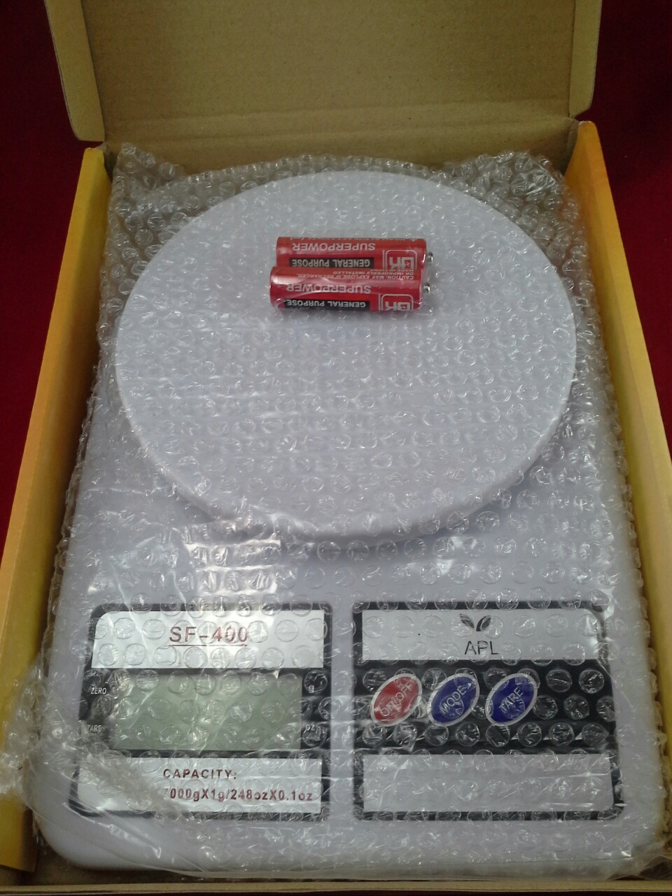 เครื่องชั่ง ราคาถูก เครื่องชั่งดิจิตอล ตาชั่งดิจิตอล เครื่องชั่งอาหาร พิกัดสูงสุด7000g ความละเอียด1g Digital Food Bowl Scale New 7KG/1G