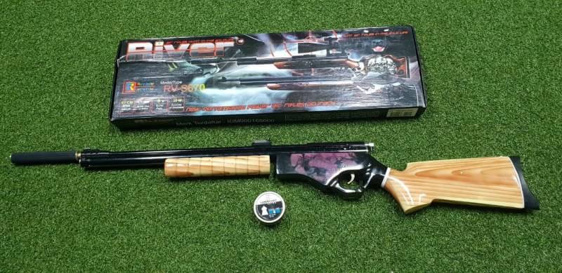 อัดลมSharpRiverหม้อลมโต .22cal. Slide Pump Air Rifle เบอร์2 ✔Made in Indo ✔แรง 600Fps. ✔Body Wood ไม้ ✔Slide Pump 3-5 ครั้ง ✔ป้อนกระสุนทีละนัดยิง ✔ลำกล้อง Barrel 67cm ✔มาพร้อมศูนย์หน้า-หลัง เหล็ก ✔หว