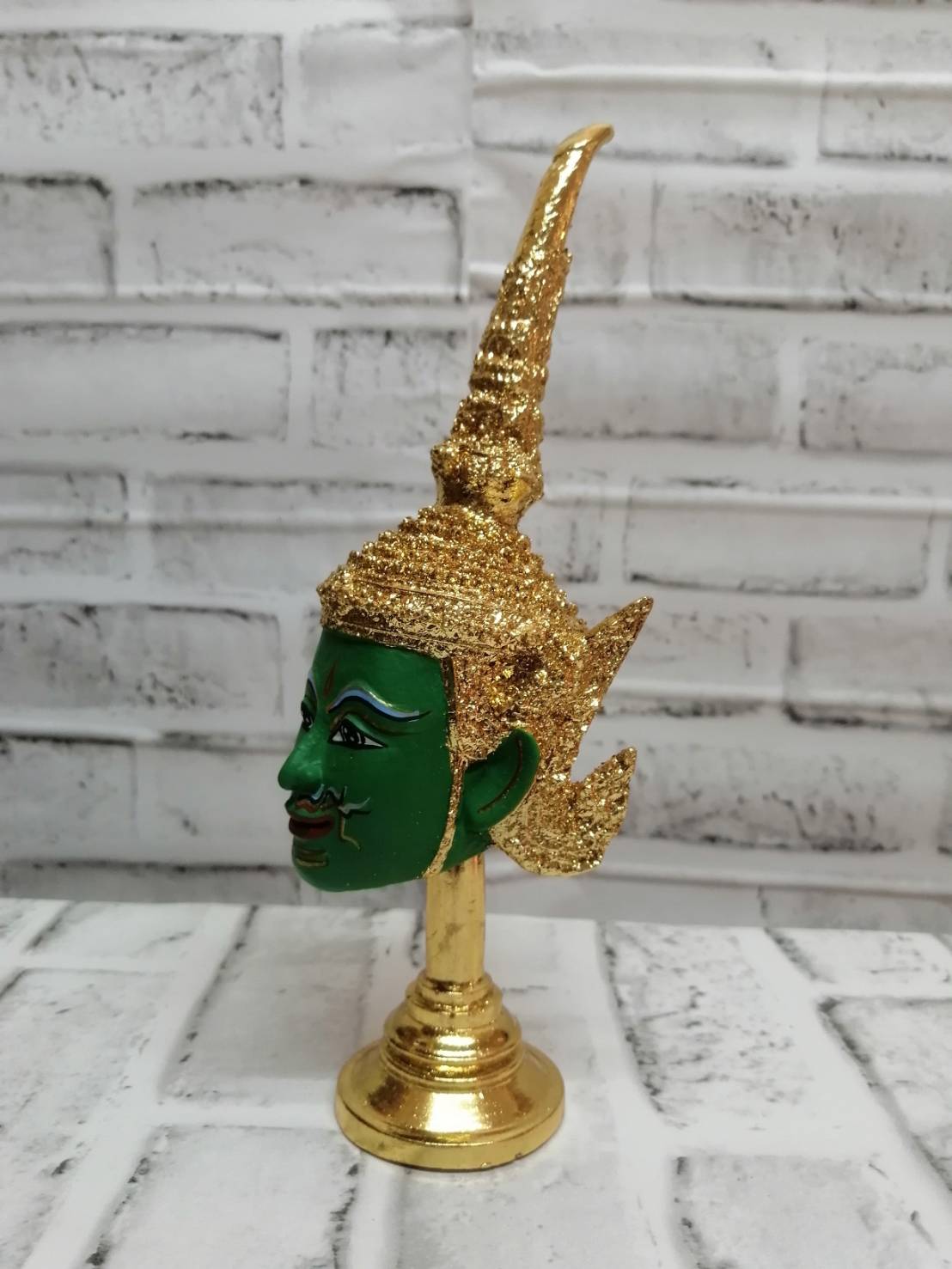 พระอินทร์ ขนาดกลาง 4 นิ้ว พร้อมฐานปิดทอง