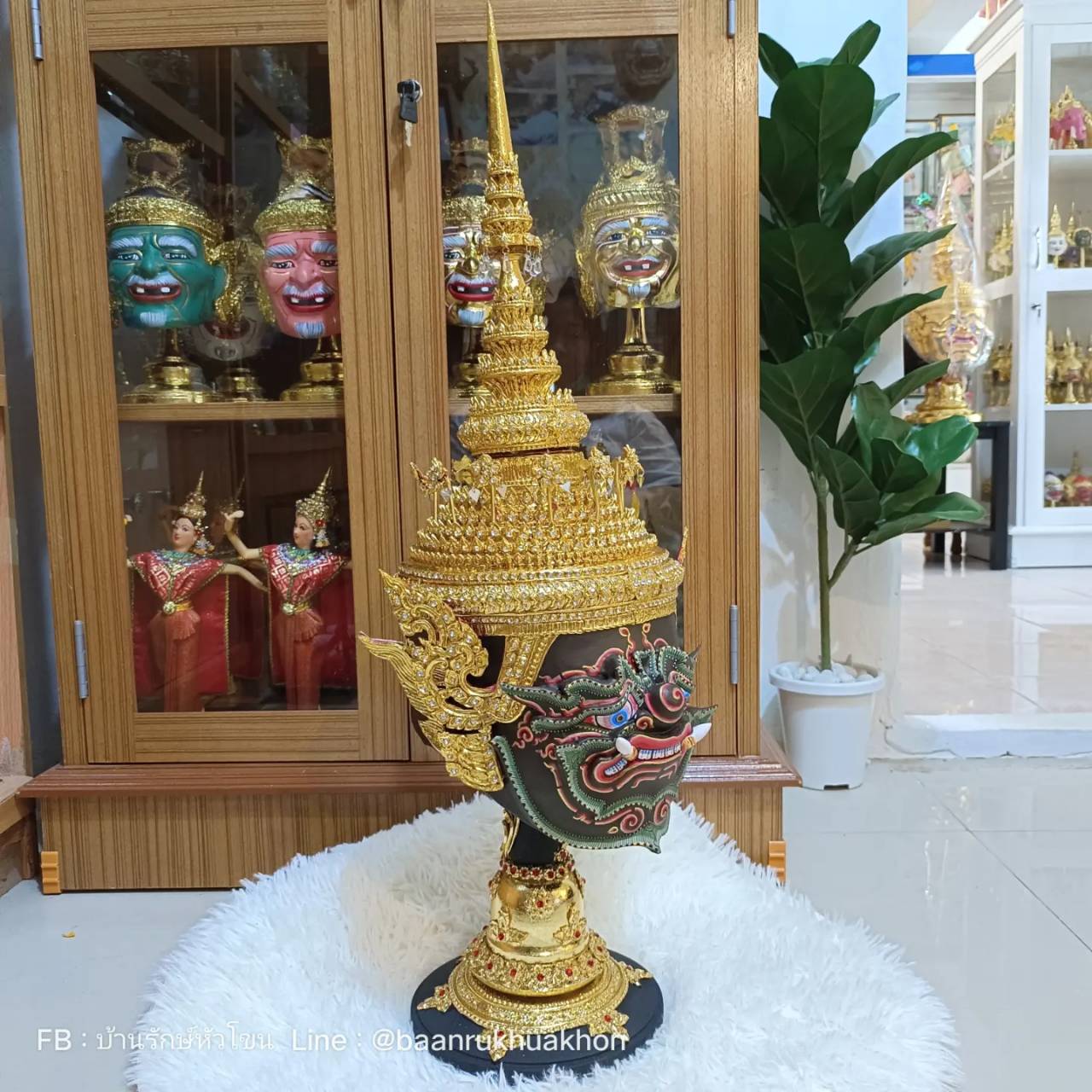 เศียรครู พระพิราพ ขนาดครอบ เกรดพรีเมี่ยม