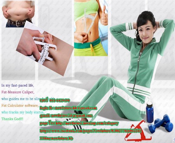 FIT-035 คาลิปเปอร์เครื่องมือวัดไขมันตามร่างกาย BODY FAT TESTER ฟิตเนส โยคะ เพาะกาย