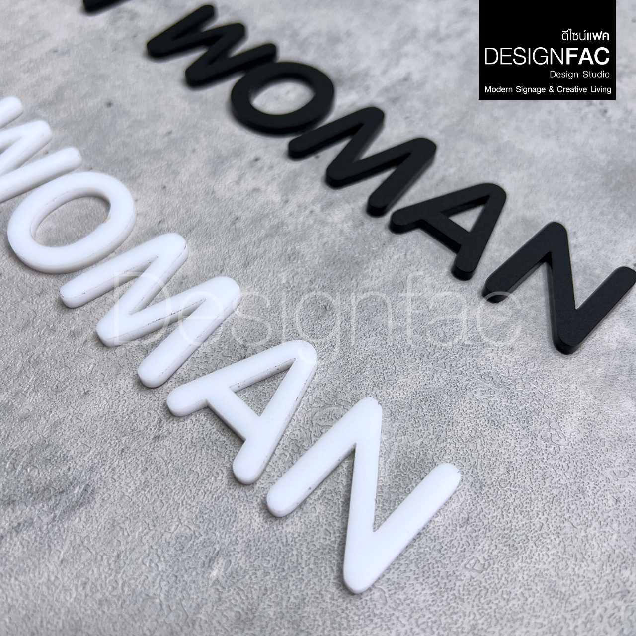 ป้ายห้องน้ำ MAN WOMAN ป้ายห้องนำ้ชายหญิง ป้ายหน้าห้องน้ำ สุขา สไตล์มินิมอล โมเดิร์น ลอฟท์