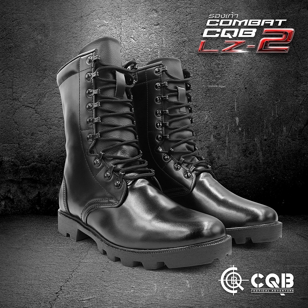 New.รองเท้า Combat CQB รุ่น LZ-2# (ซิปข้าง) รองเท้าคอมแบท หนังวัวแท้ ออกแบบมาเพื่อรองรับ ขนาดและรูปร่างเท้าของ คนไทย ทรงเรียวสูง แต่ไม่บีบรัดหน้าเท้า ⏩มีซิปข้าง เพื่อความสะดวก ในการสวมใส่ ⏩ตาไก่ปลดไว 9 รู ความสูงจากพื้น 10 นิ้ว ⏩น้ำหนักเบา หนังมีความนุ่มใ