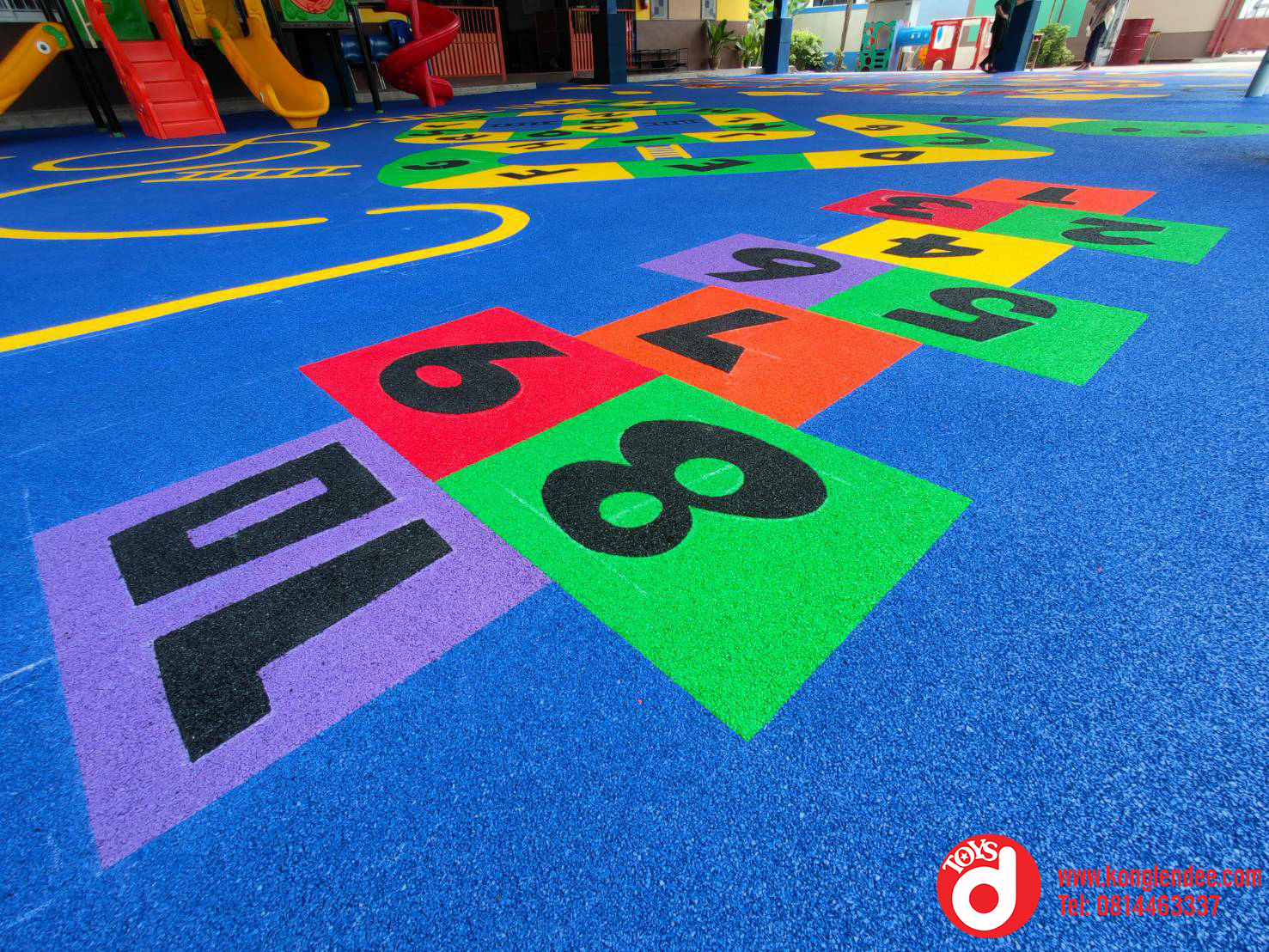 พื้นยาง EPDM พื้นยางกลางแจ้ง ยางปูพื้นสนามEPDM