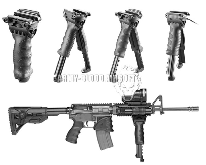 T-POD G2 Rotating Tactical Foregrip & Bipod (BK)