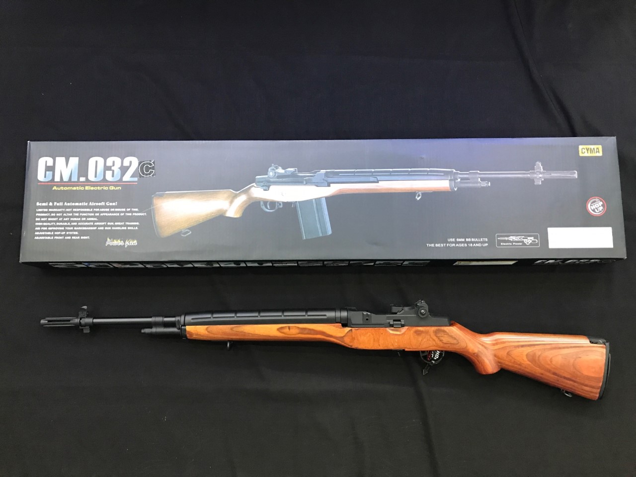 CYMA M14 (ไม้จริง) CM032C แรง 380 FPS มี Battery,ชุดชาร์จ พร้อมเล่น ราคาพิเศษ