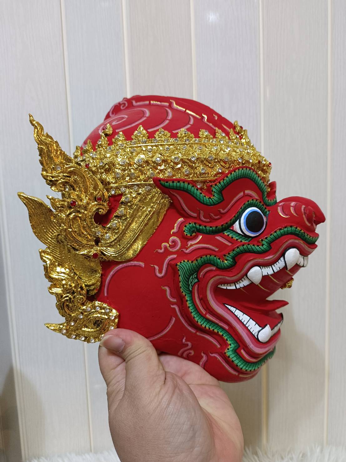 หัวโขนลิง (สีแดง) สำหรับแขวนผนัง