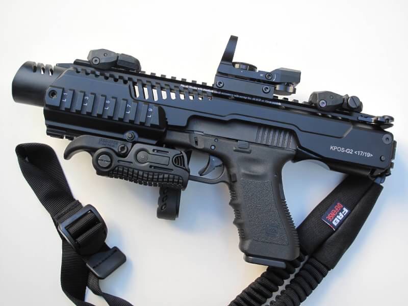 New.ชุดแต่ง KPOS GLOCK 17, 18, 19, 22, 23, 25, 31, 32, 37, 38 gen 3 and gen 4 pistols - ใช้งาน กับ ปืนจริง - วัสดุอะลูมีเนียม CNC แข็งแรง - พานท้ายก้านเหล็ก พับเก็บได้ - คันรั้งสไตล์ M4 / M16 / AR - มาพร้อม กริ๊ปมือ FGGK พับและปิดโกร่งไกปืนได้ ราคาพิเศษ 6