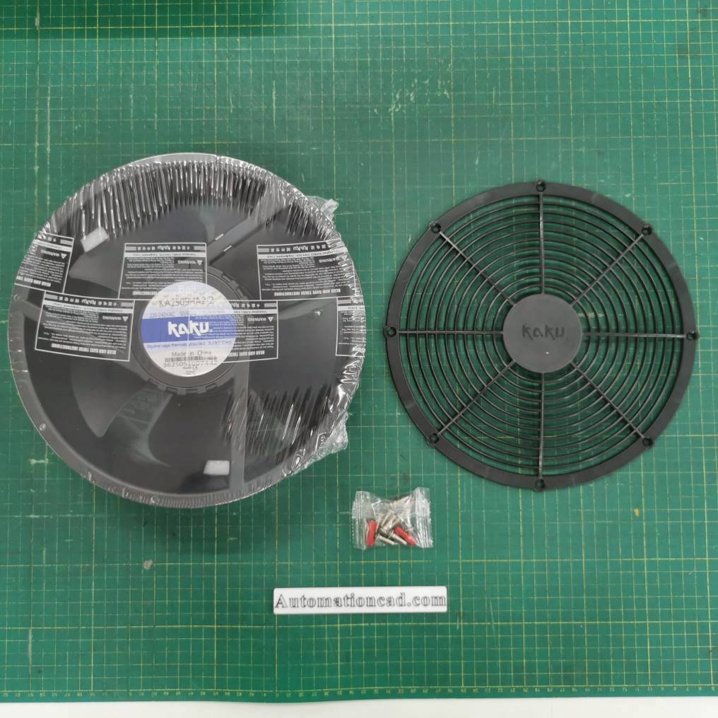 พัดลมระบายอากาศ KAKU ขนาด 10 นิ้ว 220VAC ลูกปืนแบบ Ball - KA2509HA2-2 PLUG 220VAC