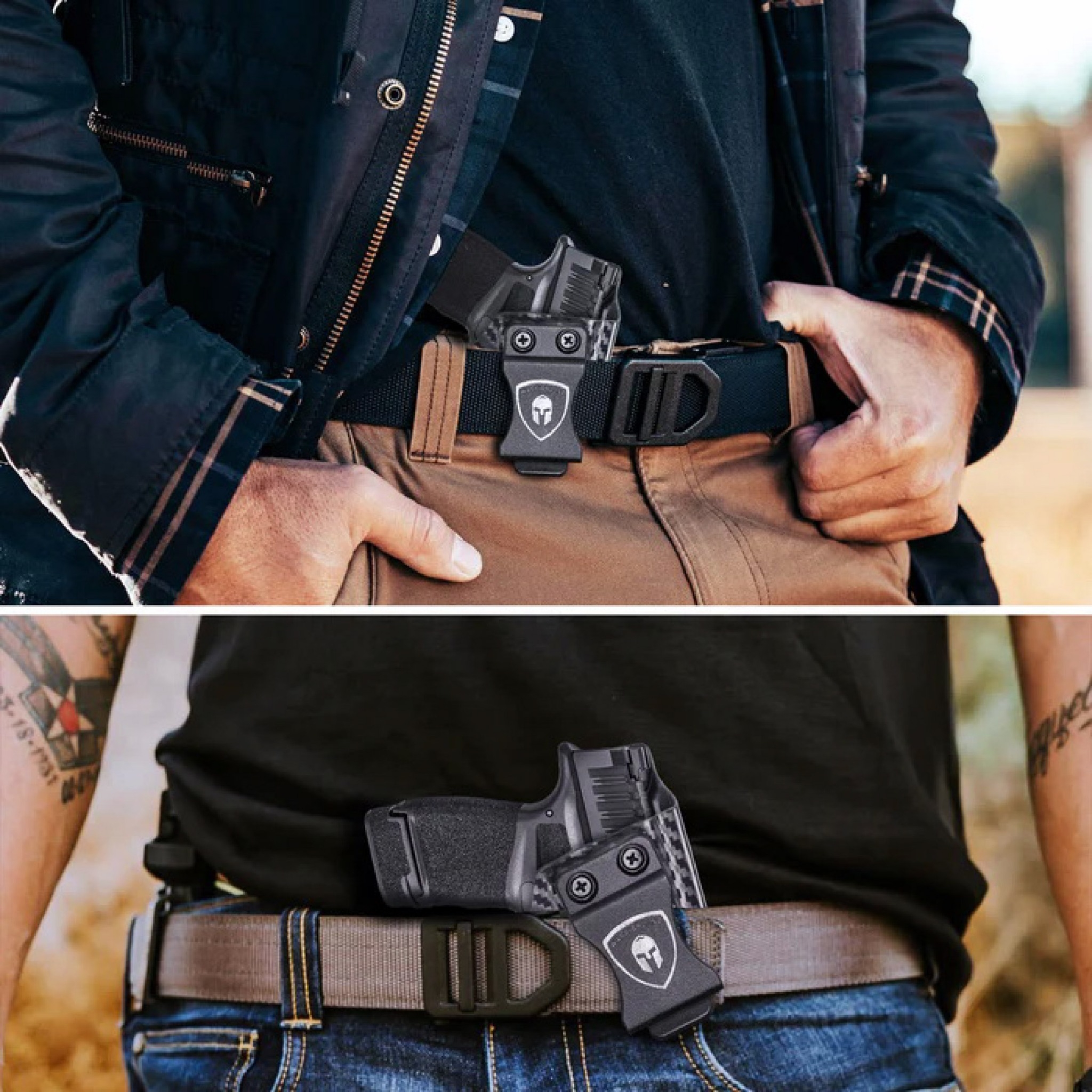 New. ซองพกใน Carbon Fiber springfield Hellcat Carbon Fiber Holster springfield Hellcat ( Warriorland ) - ผลิตจาก Carbon Fiber คุณภาพสูง - แผ่นหนา 2 mm. แข็งแรงทนทา - ออกแบบให้ซองคลุมรอบโกร่งไก ป้องกันอุบัติเหตุ - ซองไม่เก็บความชื้น ทำความสะอาดง่าย - ปรับค