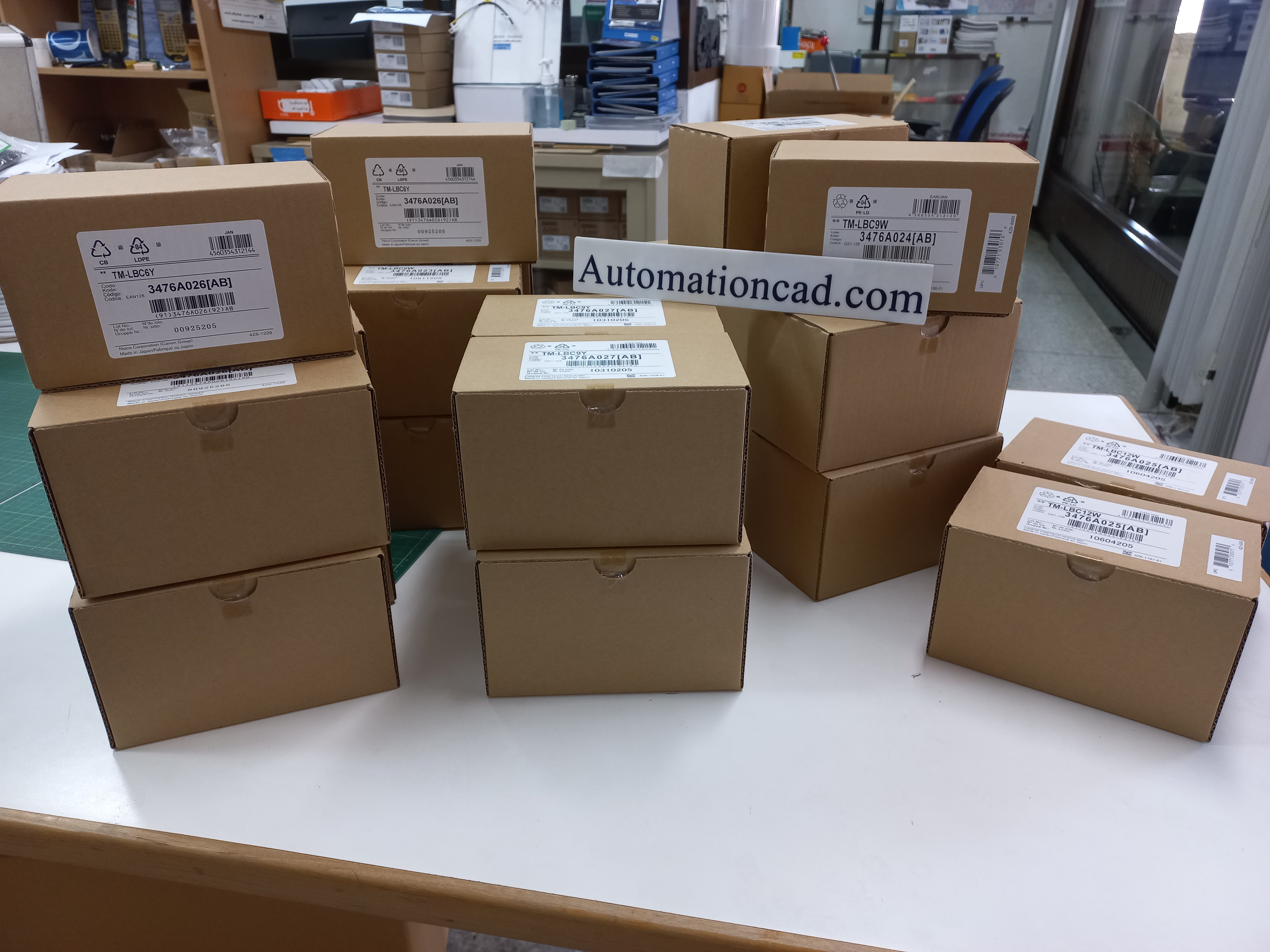 สติ๊กเกอร์ Label 9mm. White เครื่องพิมพ์ CANON รุ่น MK1500 MK2600 MK1100 3476A024