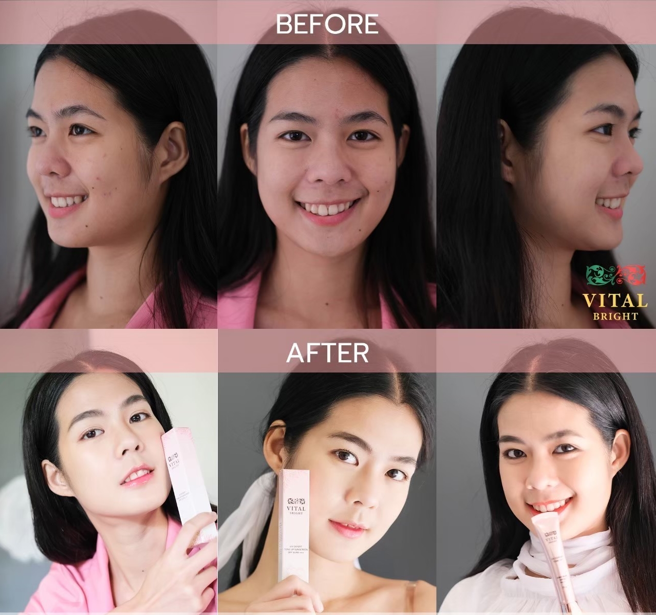 ไวทัล ไบร์ท ยูวี เฮ็กซ์เพิร์ท โทน อัพ ซันสกรีน เอสพีเอฟ 50 พีเอ+++VITAL BRIGHT UV EXPERT TONE UP SUNSCREEN SPF 50 PA+++