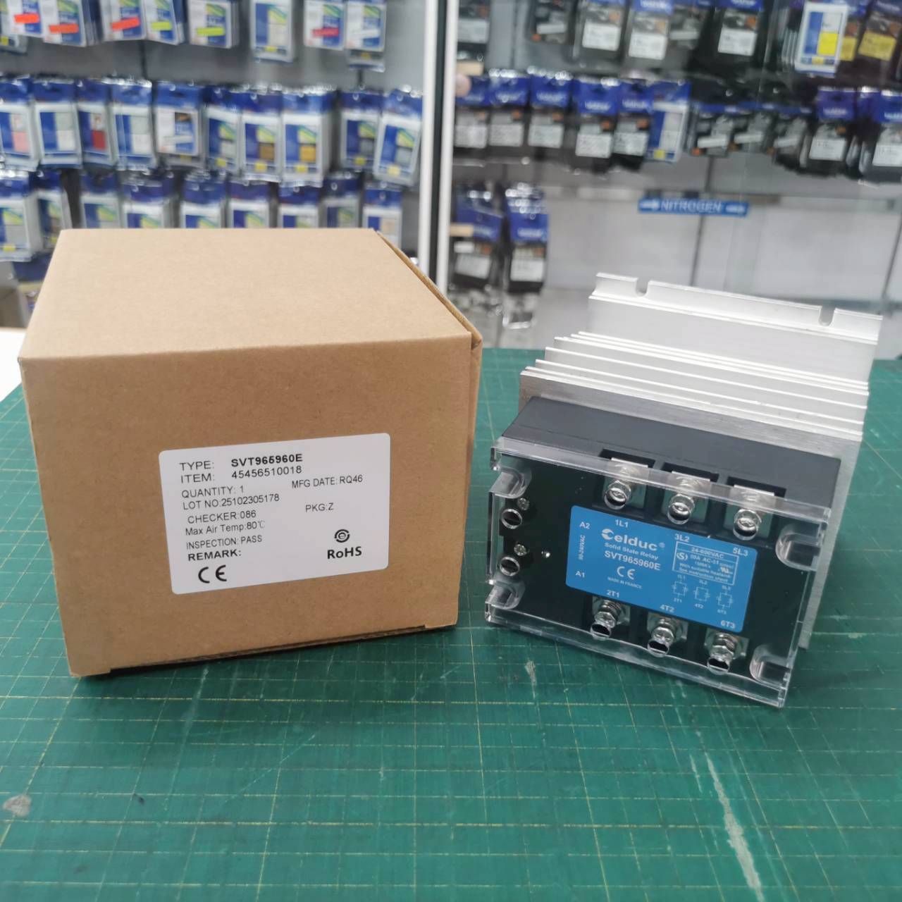 โซลิดสเตต พร้อมฮีทซิงค์ CELDUC SVT965960E Heat shrink อลูมิเนียมระบายความร้อน